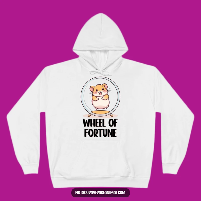 Funny Hamster Hoodie: Cozy Spin Wheel for Energetic Comfort