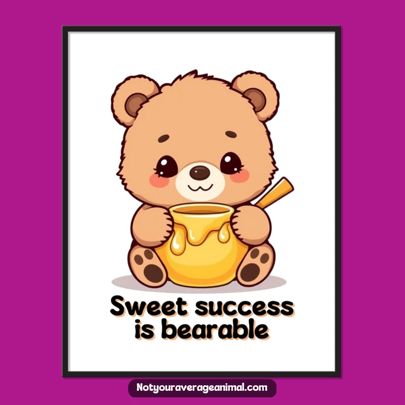 Free Printable Wall Art: Bear Cub's Sweetness for a Cozy DIY Decor Gift