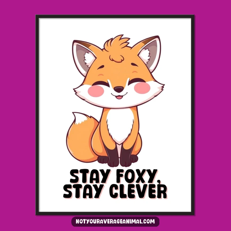 Free Printable Wall Art - Winking Fox's Charmer - Quirky Downloadable Decor