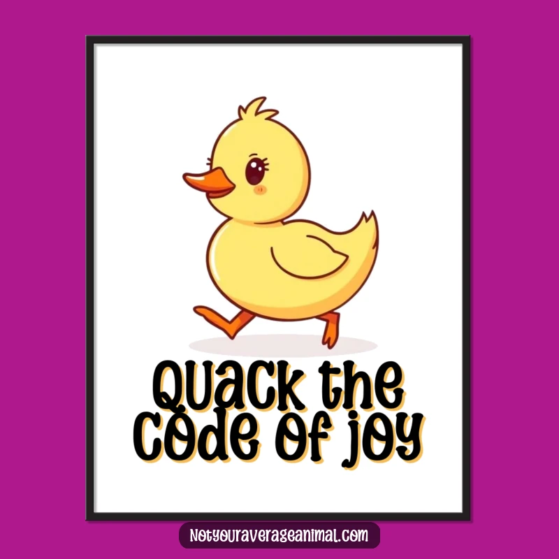 Funny Free Printable Wall Art: Determined Duckling's Path - Quirky Home Decor Download