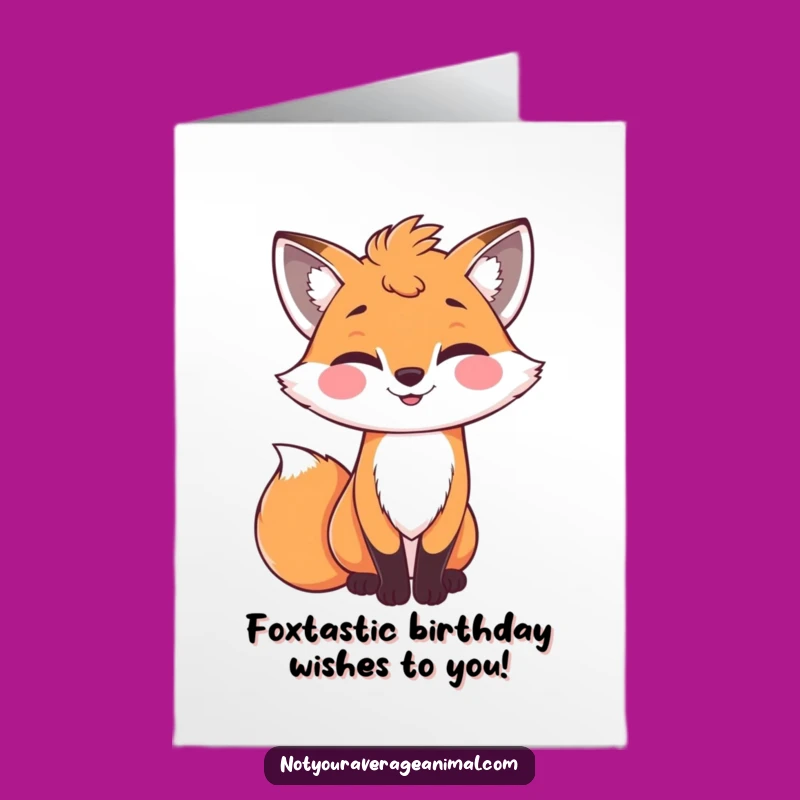 Free Printable Birthday Card - Winking Fox's Cheeky Birthday Wish Downloadable
