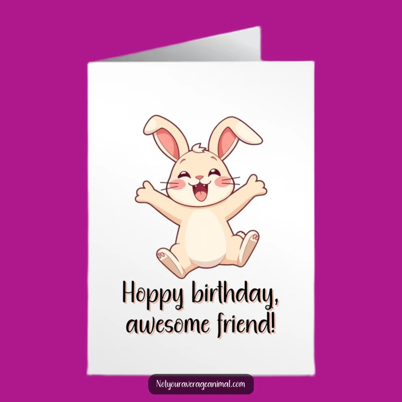 Free Printable Bunny Birthday Card: Thrilled Floppy Ears Eared Downloadable Gift