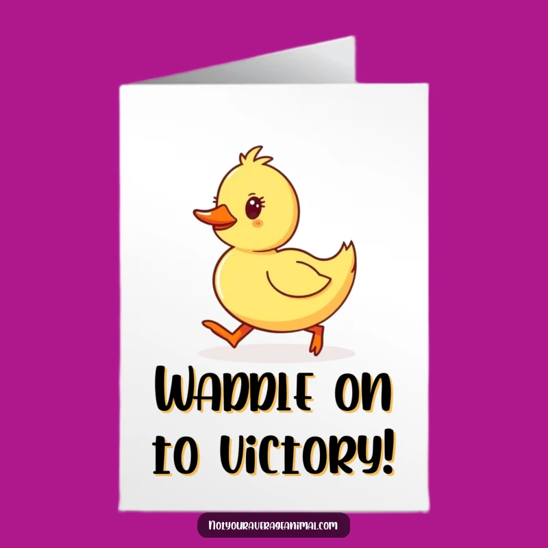Free Printable Congrats Card: Duckling Waddles to Your Success - Print at Home