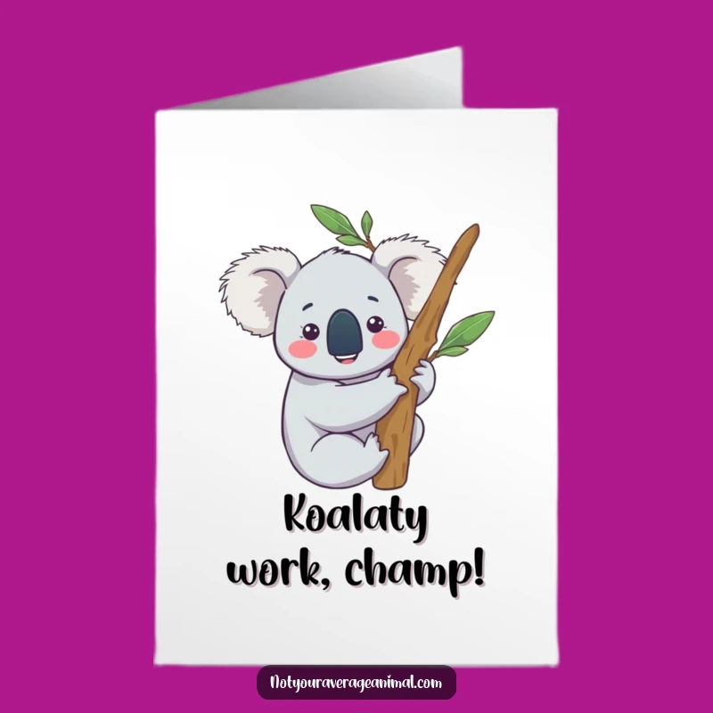 Free Printable Congrats Card: Koala Celebration Downloadable Gift