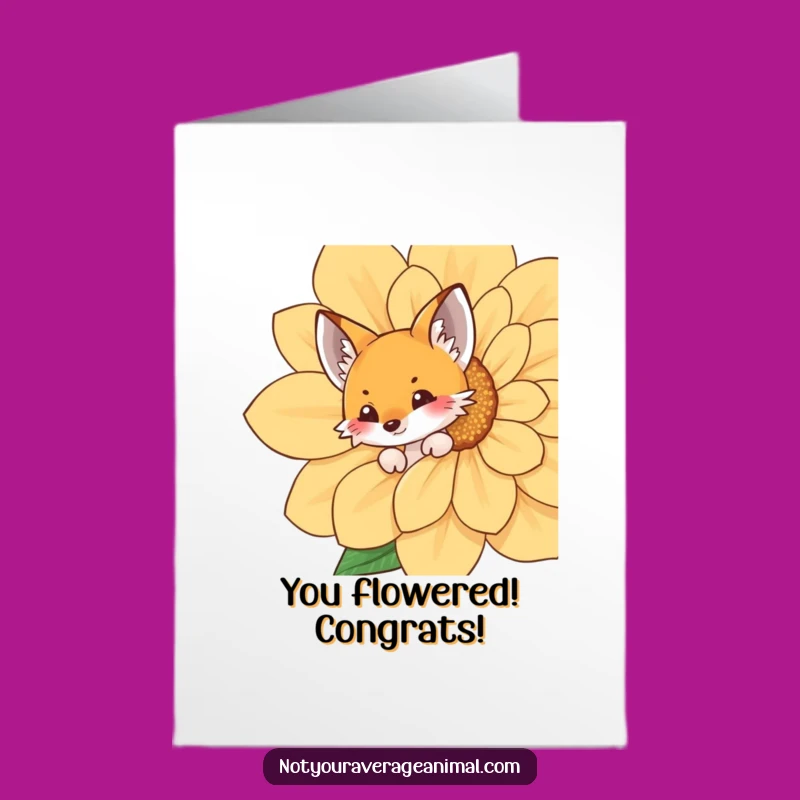 Free Printable Fox Congrats Card: Hidden Joy for Triumphant Moments