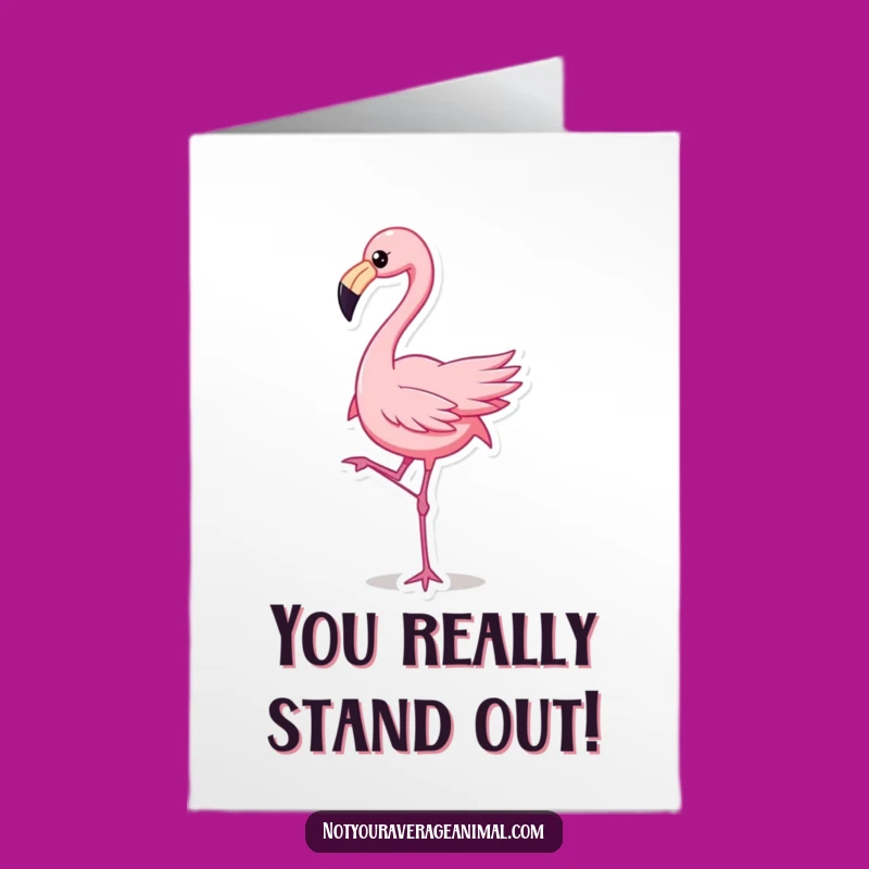 Free Printable Flamingo Congrats Card: Funny Dance Downloadable Gift for Wins