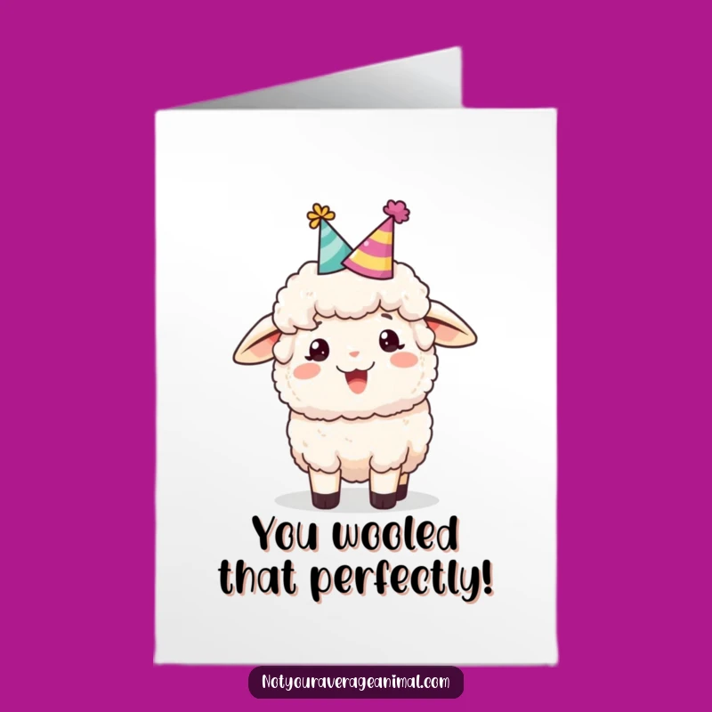 Free Printable Congratulations Card: Party Sheep's Cheer - Downloadable Joyful Success