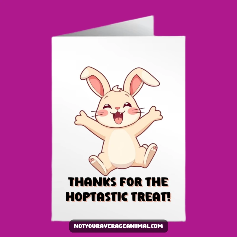 Free Printable Bunny Thank You Card: Thrilled Floppy Eared Downloadable