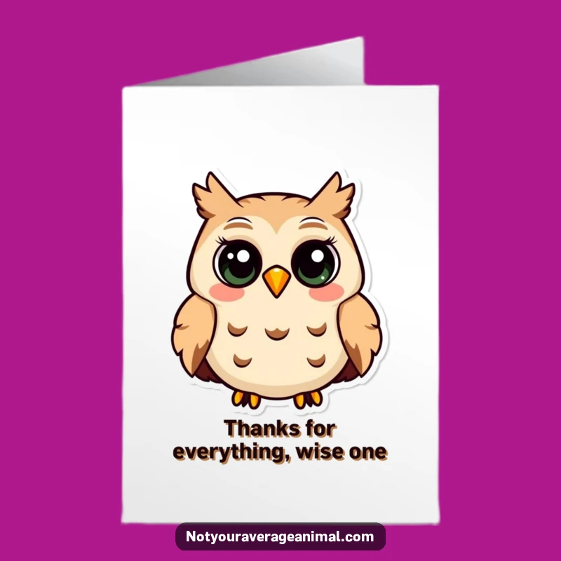 Free Printable Owl Thank You Card - Grateful Hoot Downloadable for Appreciation