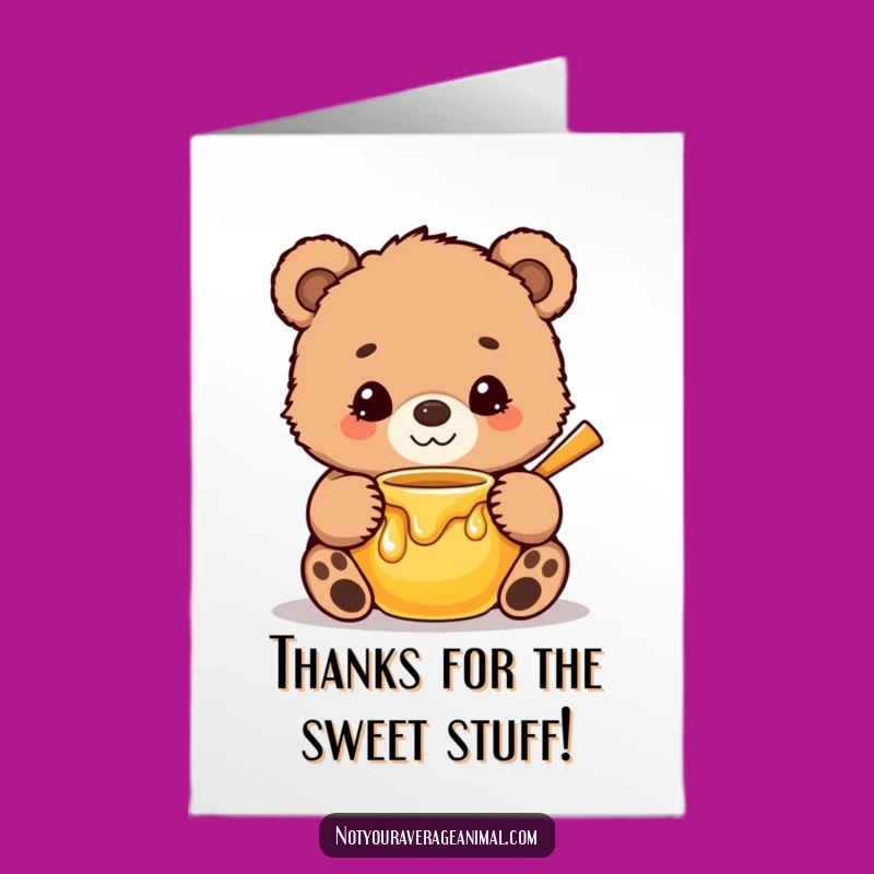 Free Printable Thank You Card: Bear Cub's Honeyed Thanks for a Sweet DIY Gift