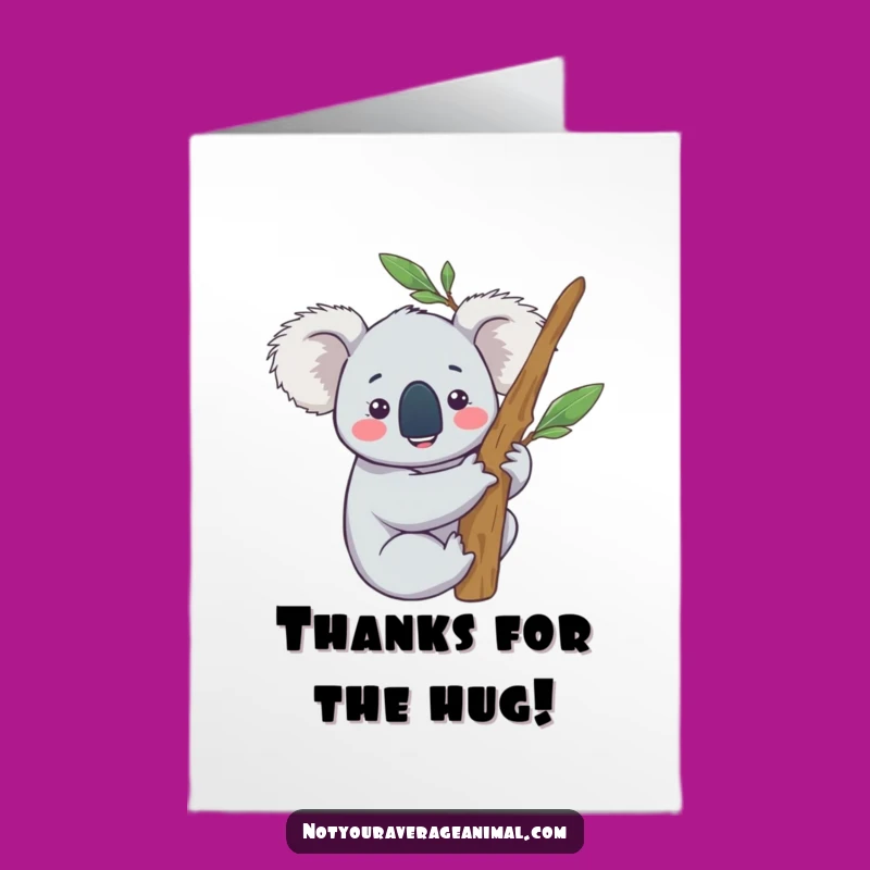 Free Printable Thank You Card: Koala Gratitude Downloadable Gift