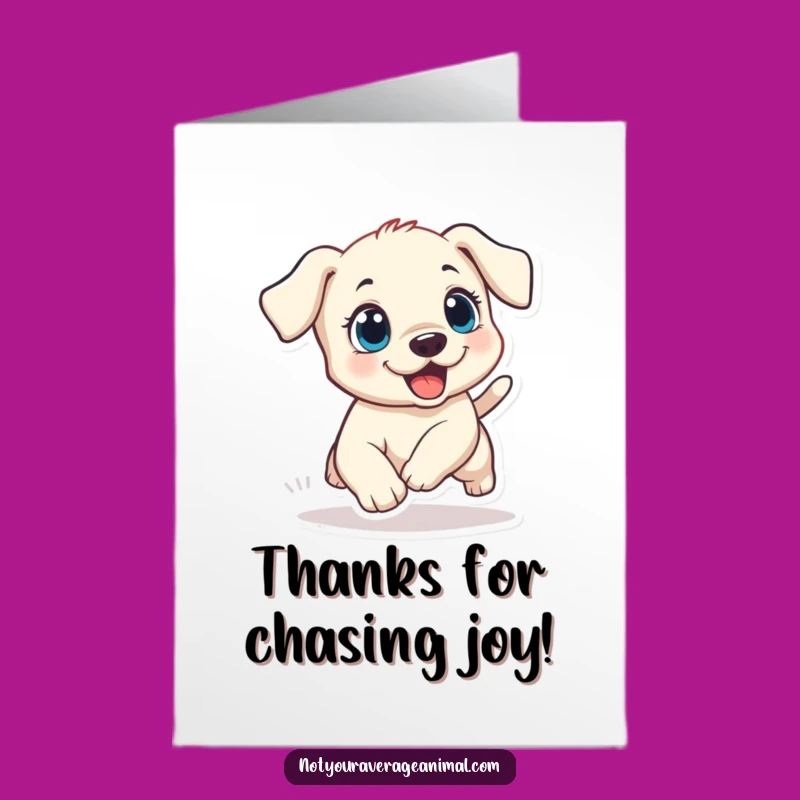 Free Printable Thank You Card: Puppy Tail, Heartfelt Humorous Downloadable Gift