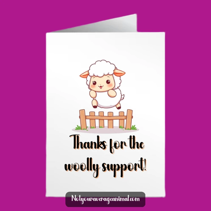 Free Printable Thank You Card: Sheep's Gratitude, Funny Downloadable Greeting for Kindness