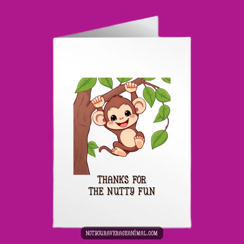 Free Printable Thank You Card: Silly Monkey Thanks, Fun DIY Gift