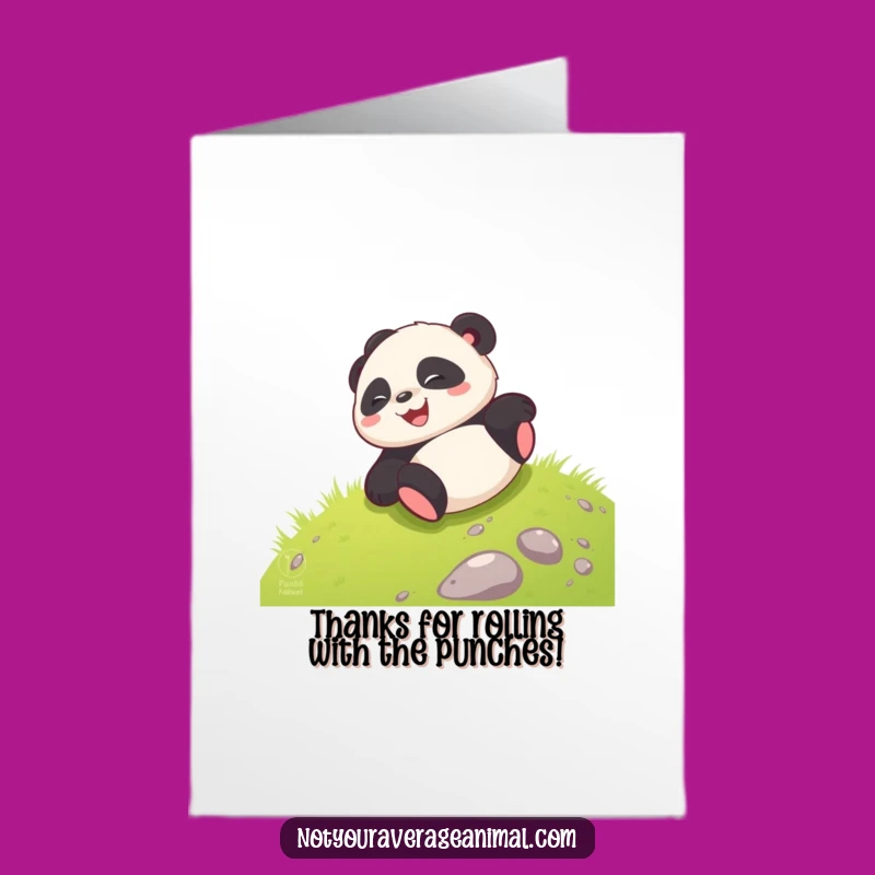 Free Printable Thank You Card: Giggling Panda Thank You Roll Downloadable!