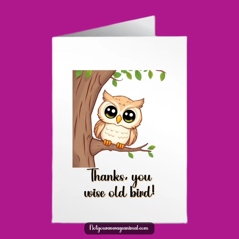 Free Printable Owl Thank You Card: Curious Eyed Downloadable