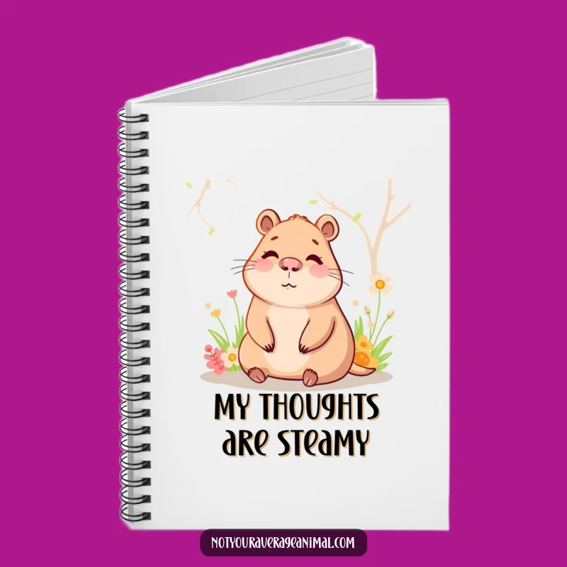 Funny Capybara Spring Notebook - Chill Animal Journal Gift