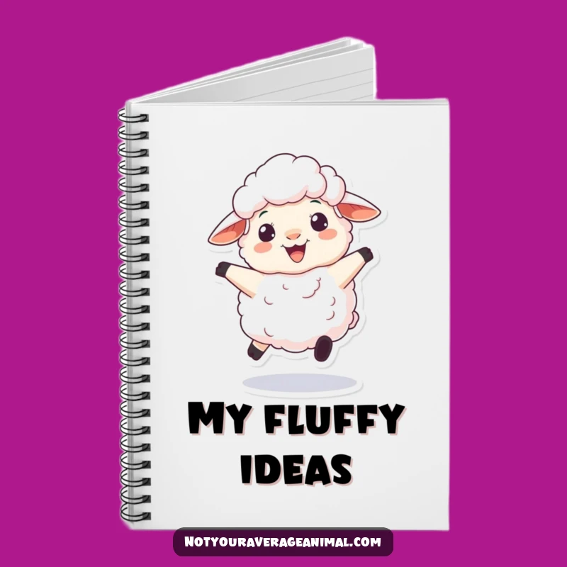 Funny Fluffy Sheep Bouncing Notebook - Woolly & Hilarious Journal