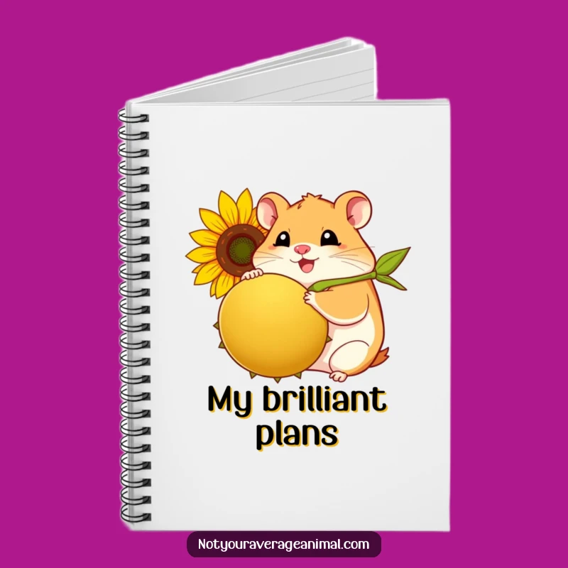 Funny Hamster Seed Notebook - Plump Hamster Journal for Notes