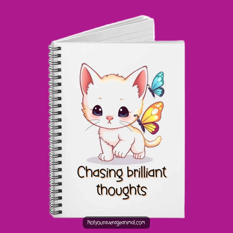 Funny Kitten Notebook: Curious Cub Chase For Ideas And A Cute Funny Gift