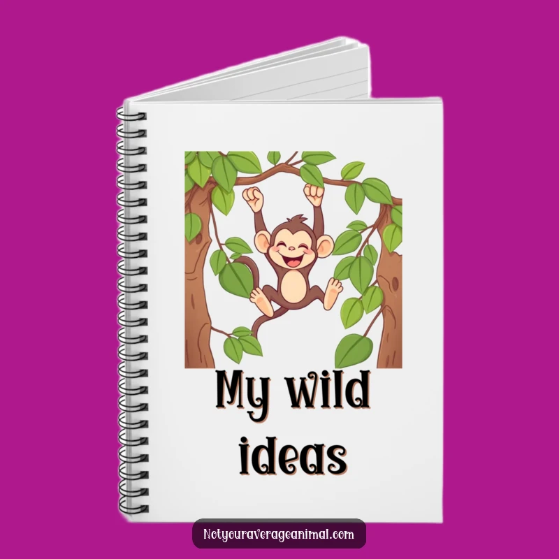 Funny Monkey Vine Swing Notebook: Cute Primate Journal, Handy Funny Gift for Adventurers