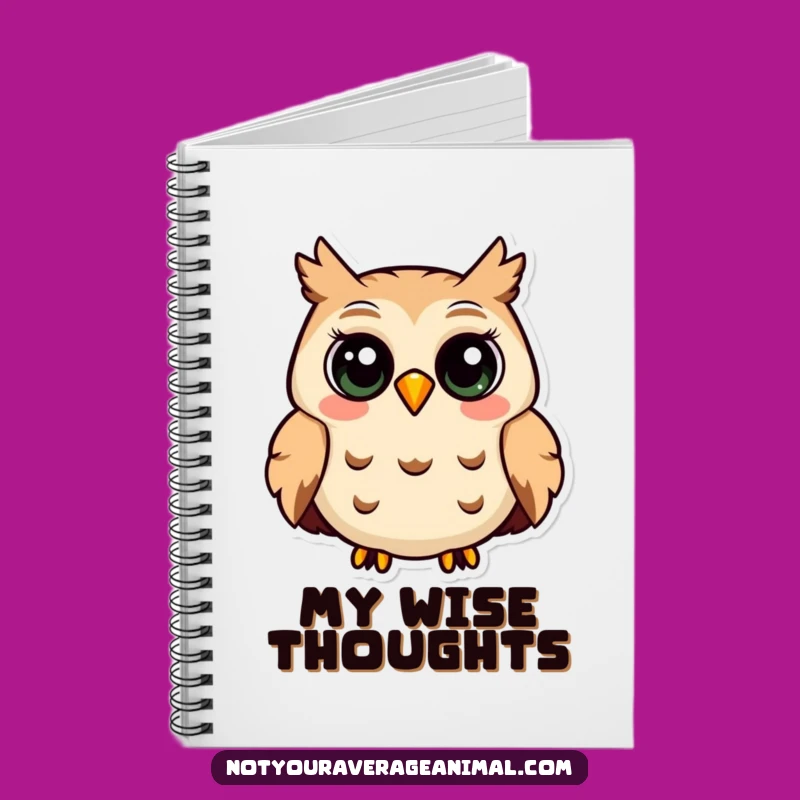 Funny Owl Hooting Notebook - Journaling Wisdom Bird Theme