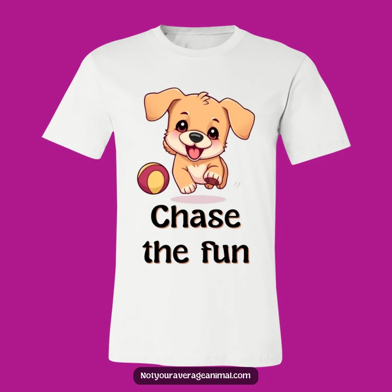 Funny Dog Chasing Ball T-Shirt: Unleash Your Inner Pup with Hilarious Style