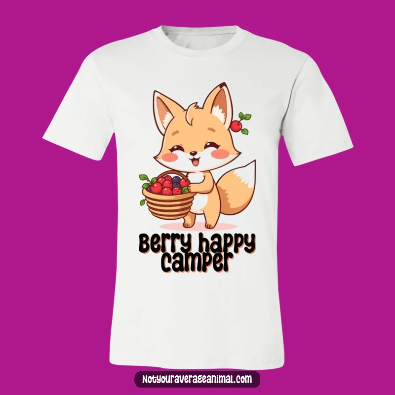 Funny Fox Berry Basket T-Shirt: Wear Your Woodland Cheer with This Tee!