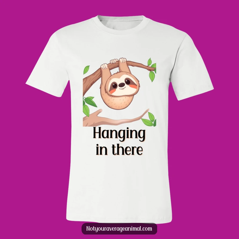 Funny Sloth T-Shirt: Embrace the Slow Life with This Smiley Sloth