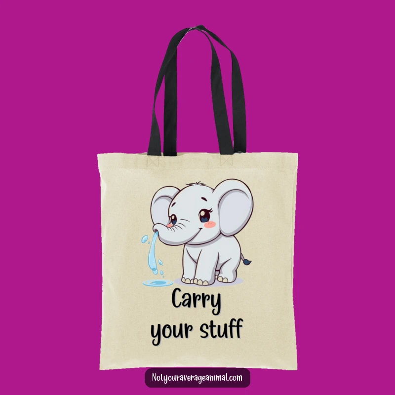 Funny Elephant Tote Bag: Carry Joy with a Happy Water-Spraying Pal!