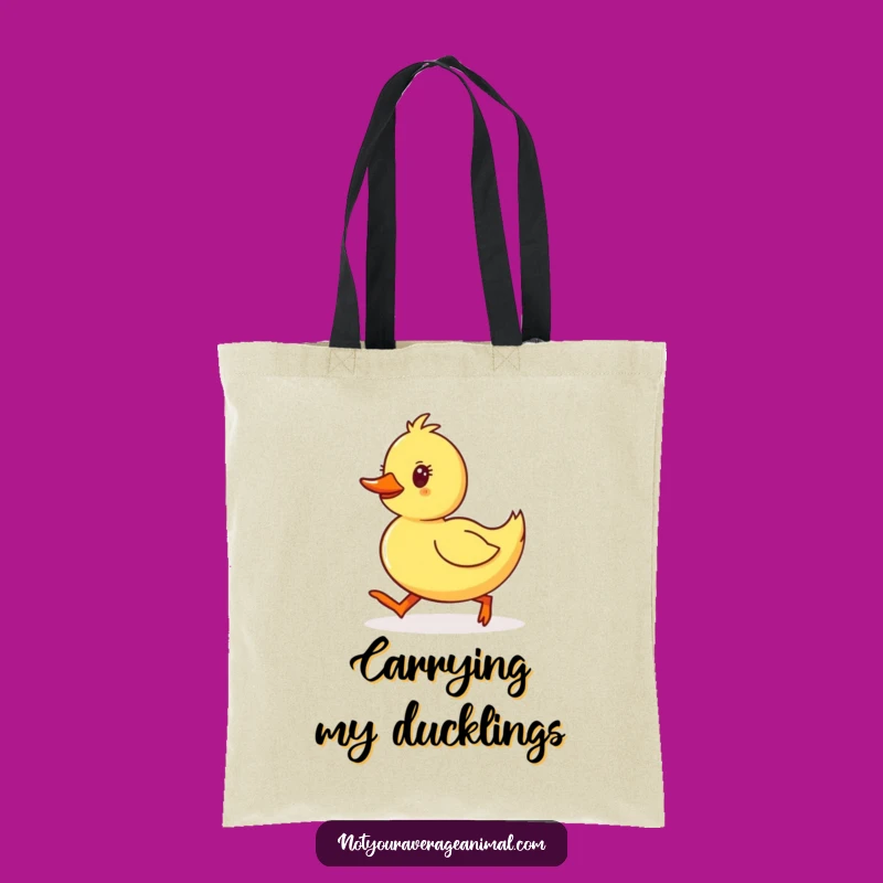 Funny Duckling Tote Bag: Waddling Steps Are Hilarious Accessory