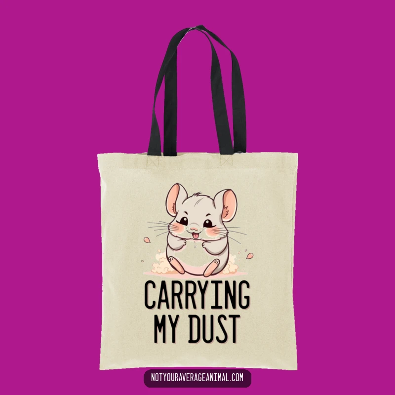 Funny Chinchilla Dust Bath Tote Bag: Carry Your Fun Everywhere
