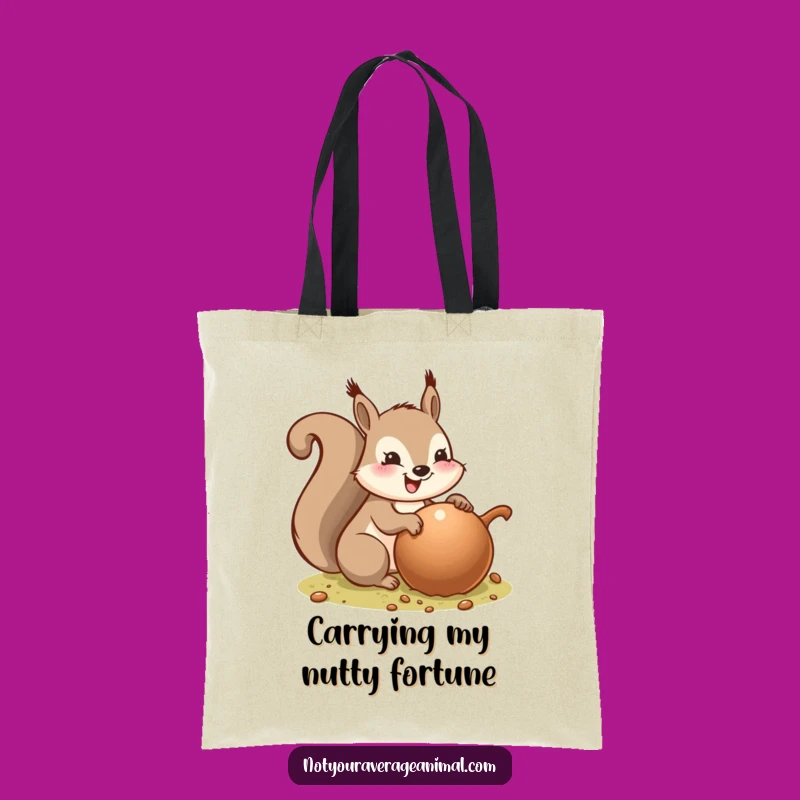 Funny Squirrel's Giant Acorn Stash Tote Bag - Eco-Friendly & Funny