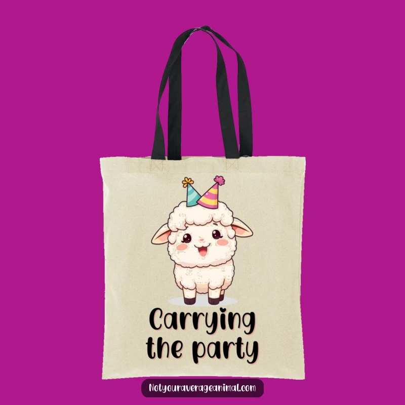 Funny Sheep Party Hat Tote Bag Your Essential Accessory for Fun