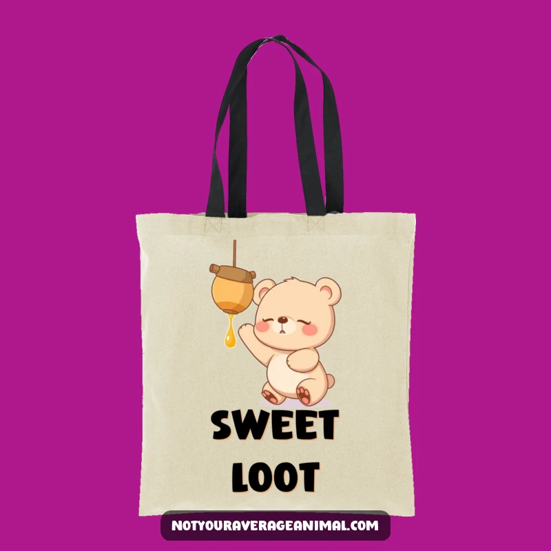 Funny Bear Bag: Sleepy Cub's Honeypot Tote for Essentials