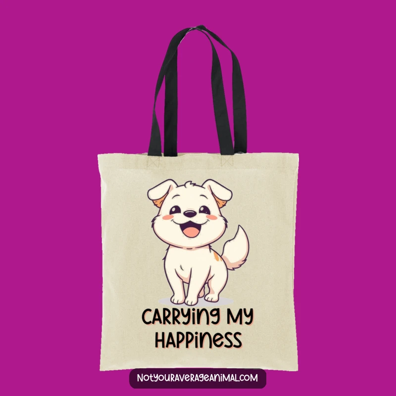 Funny Happy Dog Tote Bag: Carry Your Essentials with Joy