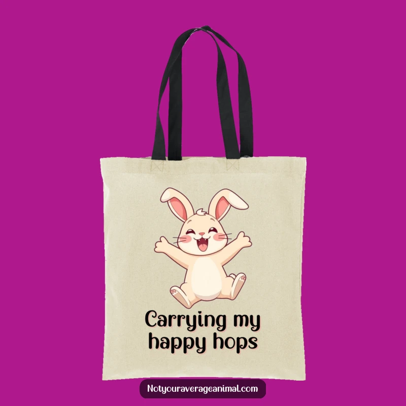 Funny Leaping Bunny Tote Bag - Carry Your Joy Anywhere