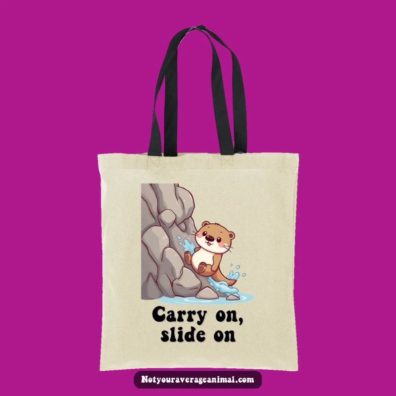Funny Otter Splash Tote Bag: Carry Your Fun On the Go