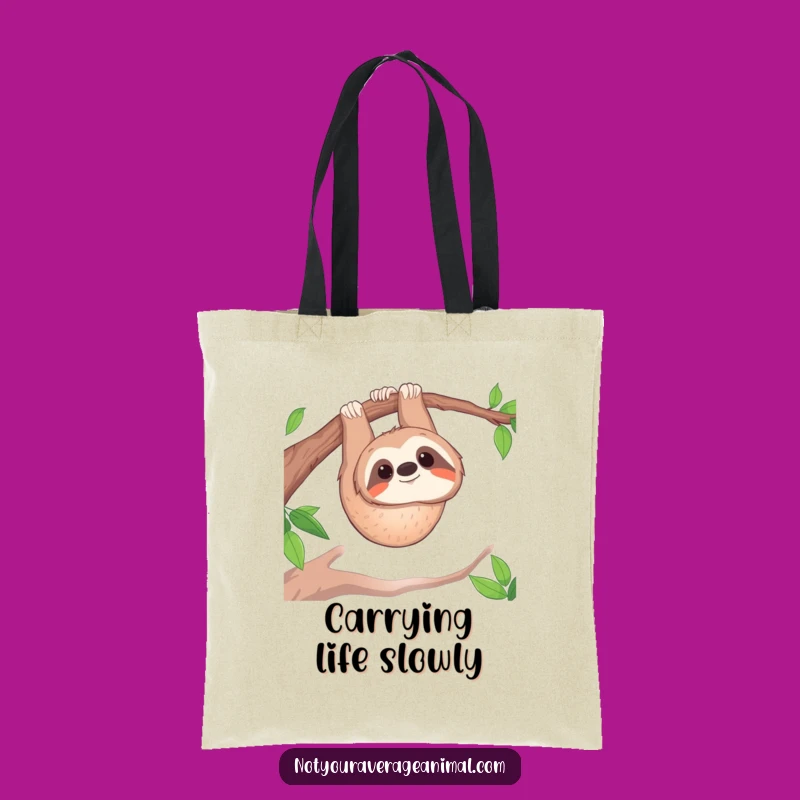 Funny Sloth Tote Bag: Carry Your Essentials with a Grin