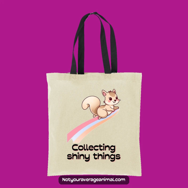 Funny Squirrel Rainbow Tote Bag: Carry Your Dreams in Style