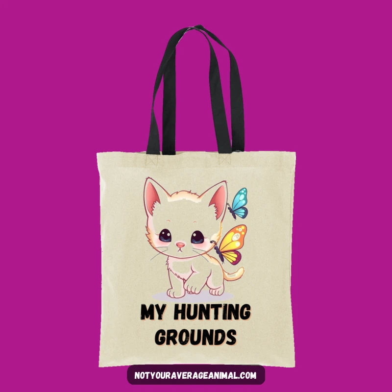 Funny Kitten Tote Bag: Curious Cub Butterfly Chase, An Adorable Funny Gift